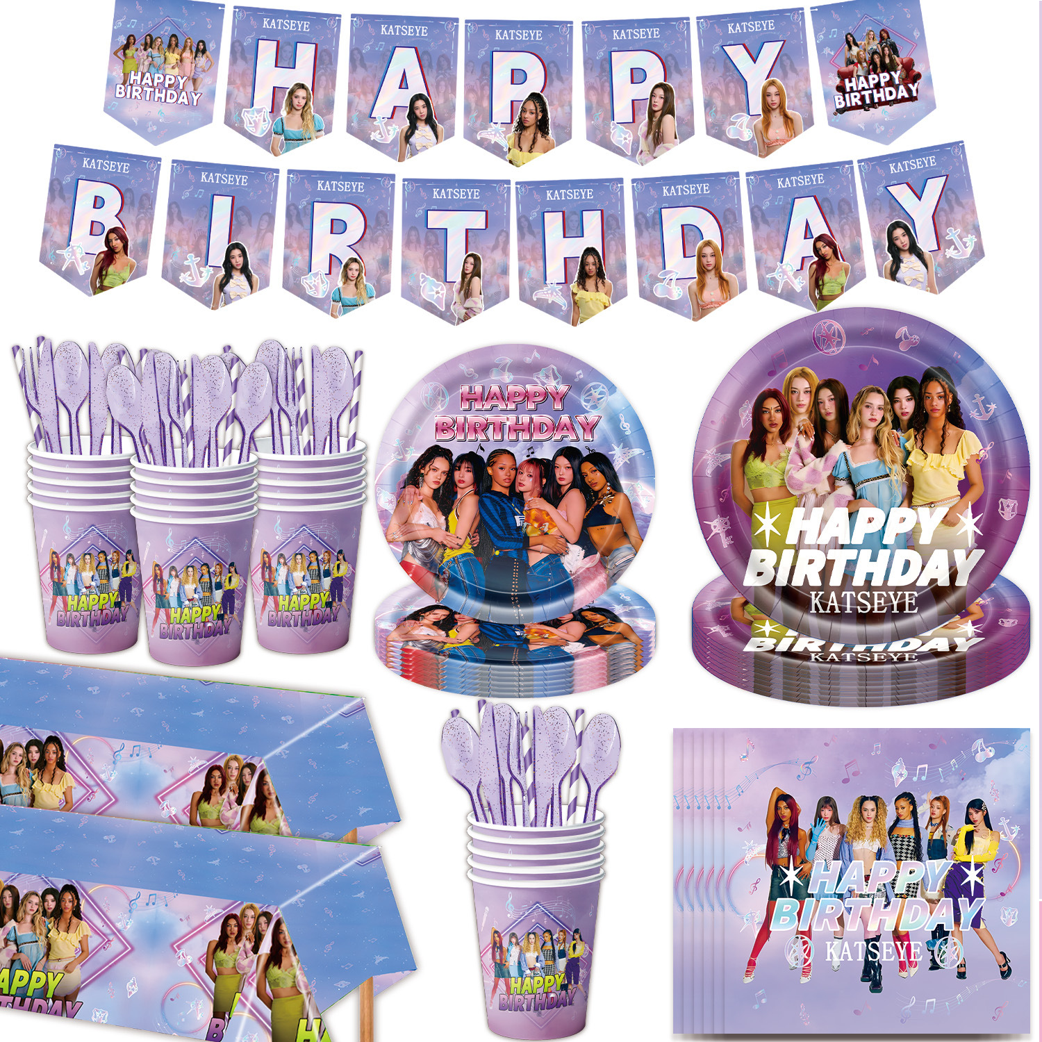 Model Kitchen Set - K&Katseye Idol Birthday Party Supplies Decoration