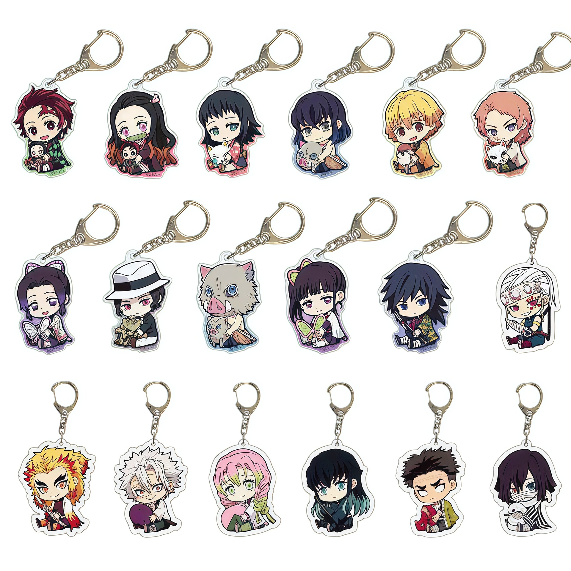 Model Kit Demon Slayer - Demon Slayer Q-Version Acrylic Keychain, Tanjiro