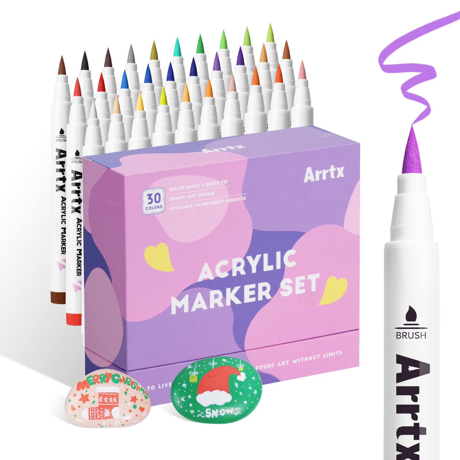 Model Kit Markers - Arrtx 30 Colors Acrylic Makrer, Extra