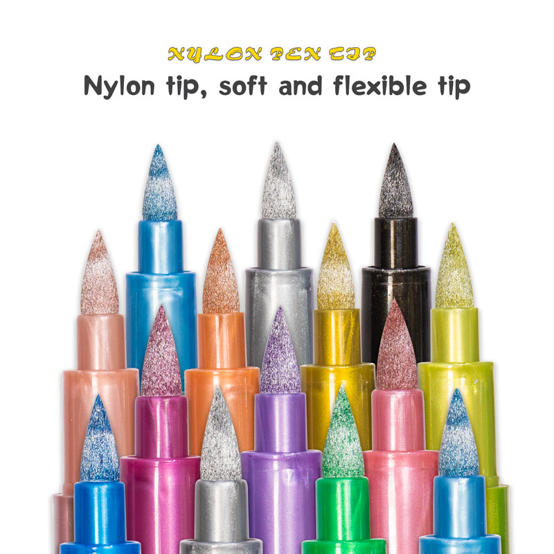 12 Colors Brush Metallic Paint - Model Kit Markers review and price