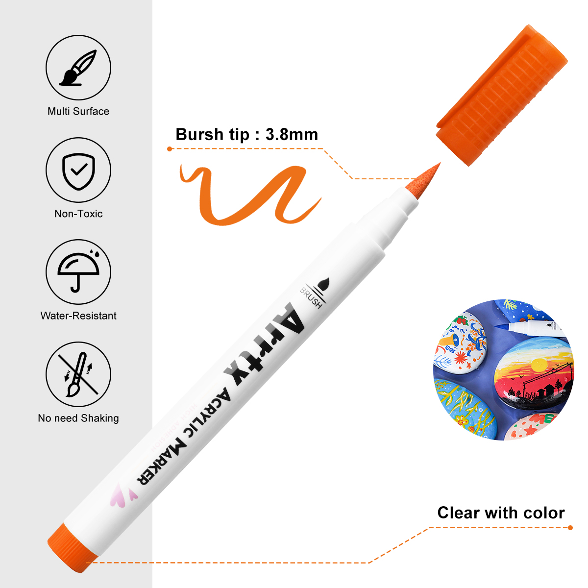 Arrtx 30 Colors Acrylic Makrer - Model Kit Markers review and price