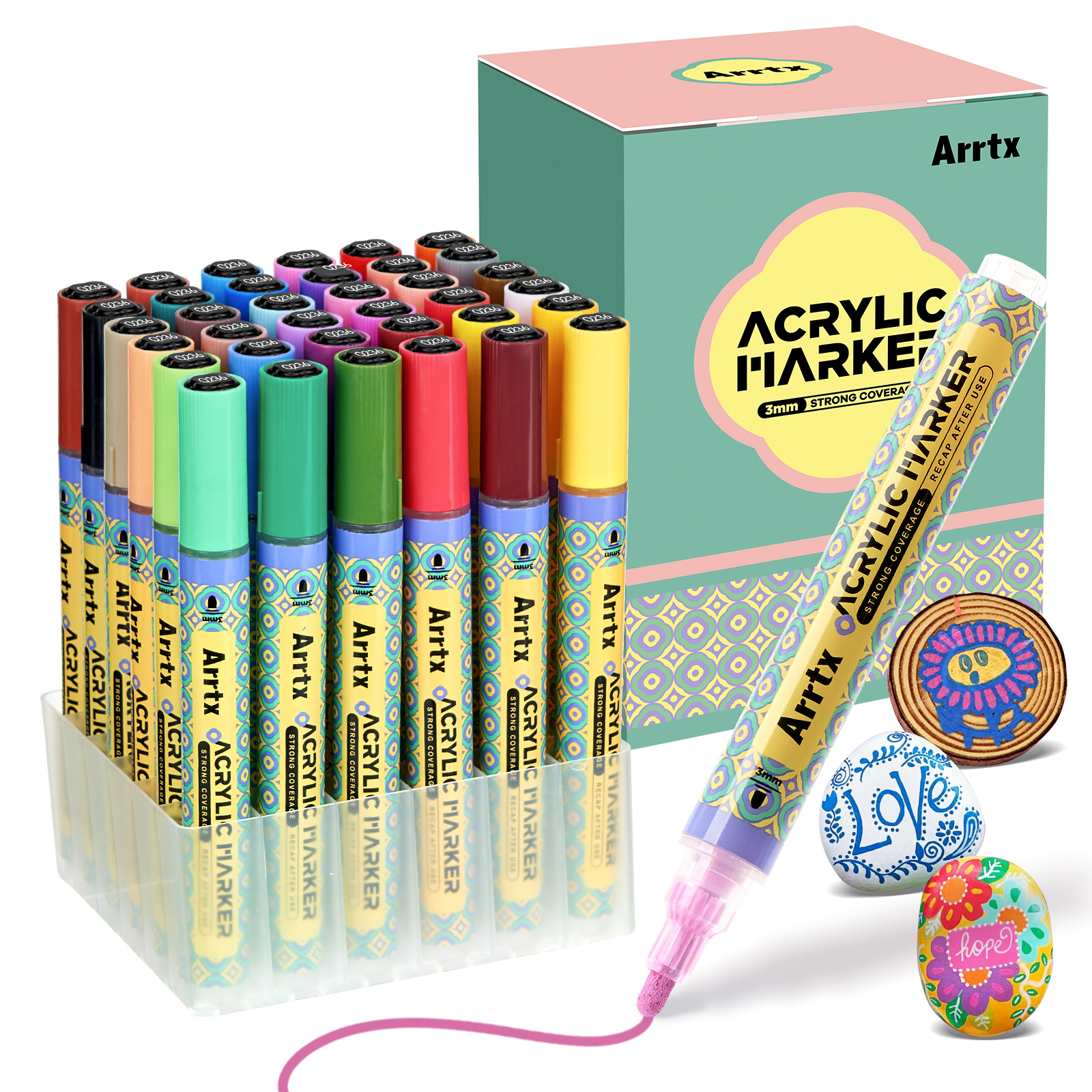 Arrtx Acrylic Paint Pens, 3mm  - Model Kit Markers review and price