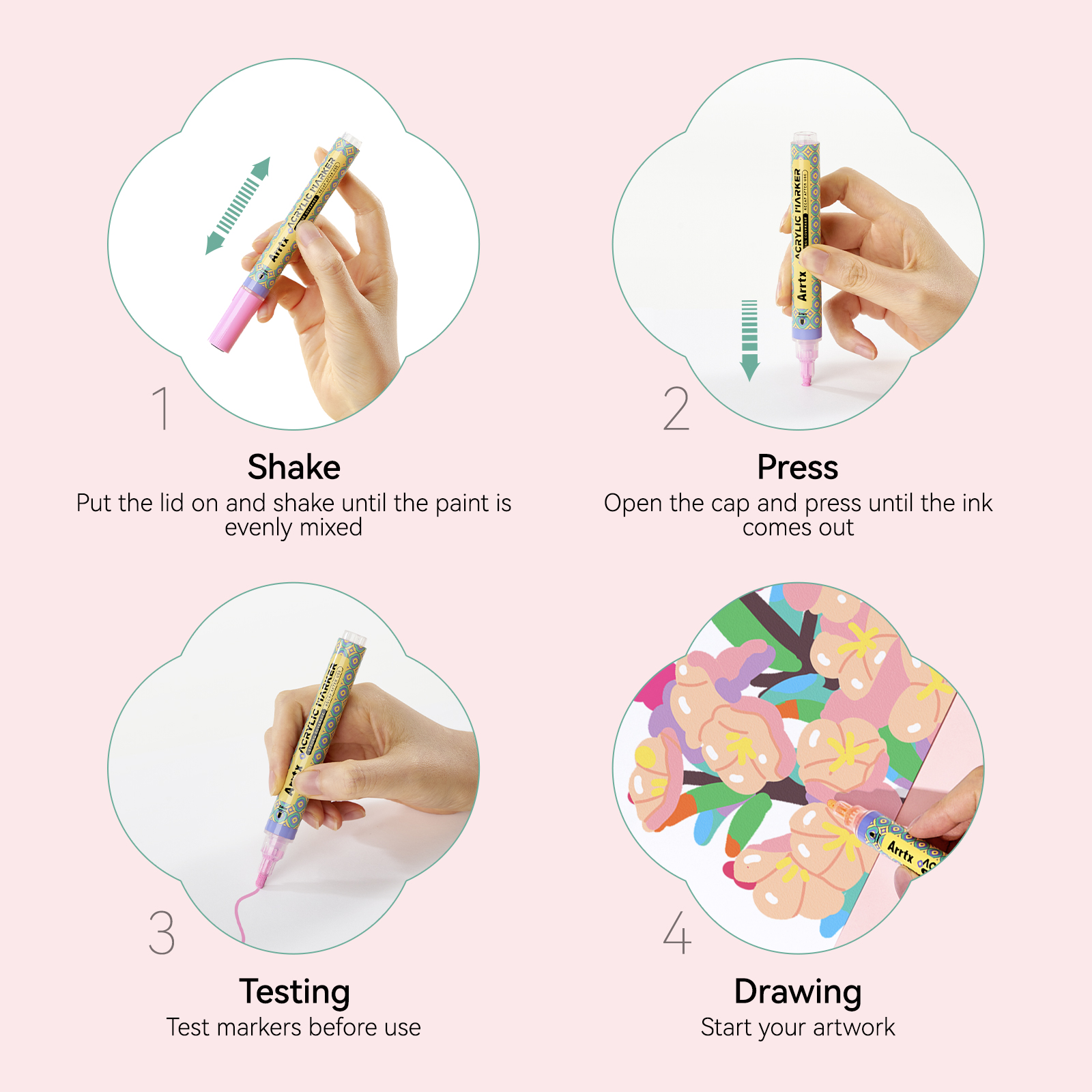 Arrtx Acrylic Paint Pens, 3mm  - Model Kit Markers review and price