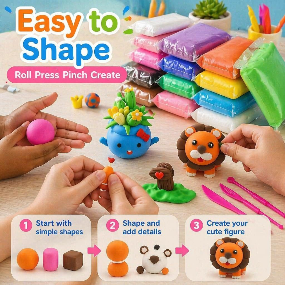 Air Dry Modeling Clay Kit Soft - Model Kit Tool review and price