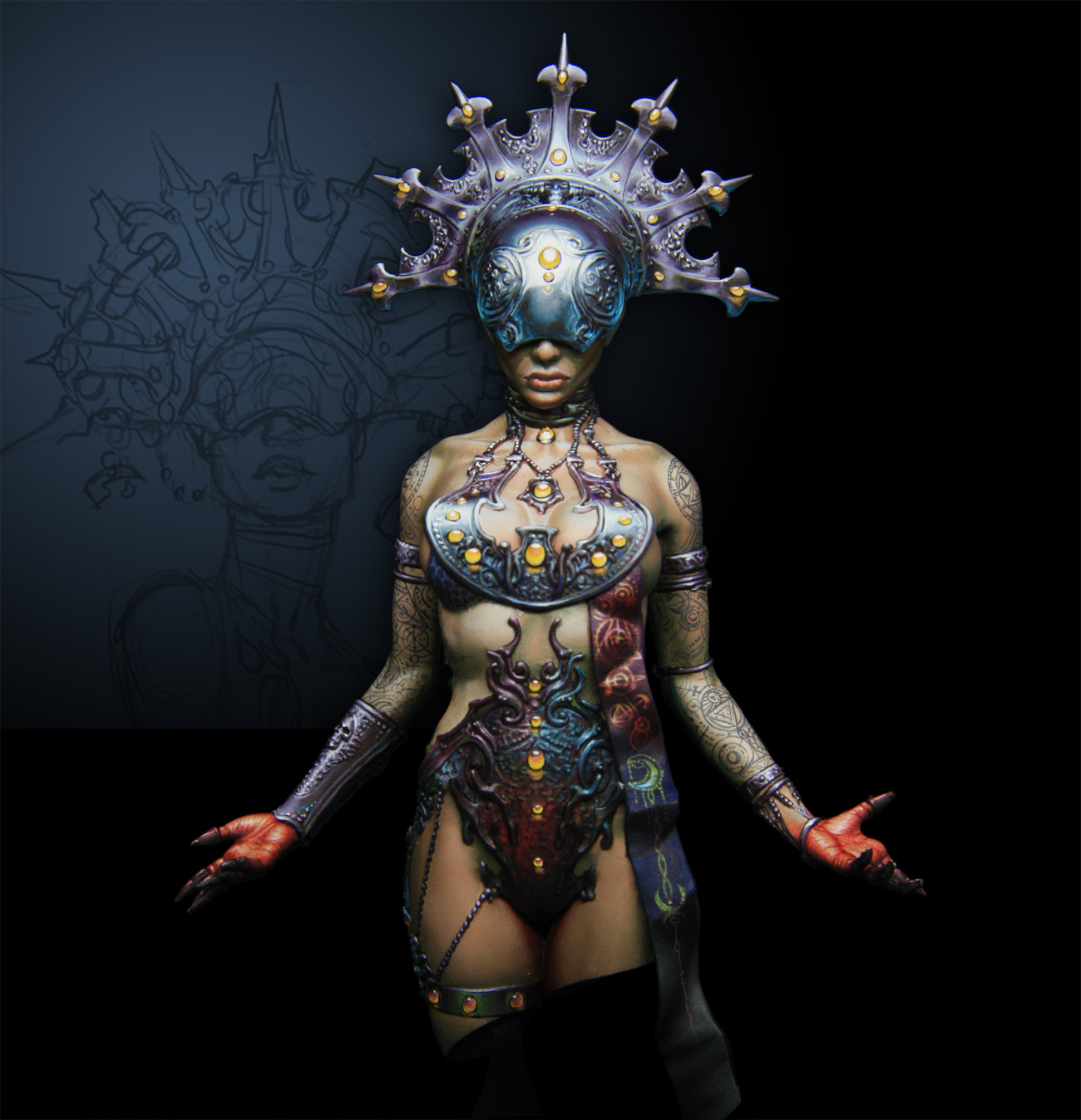 Resin Model figure Bust, Genes - Model Kit Genesis review and price