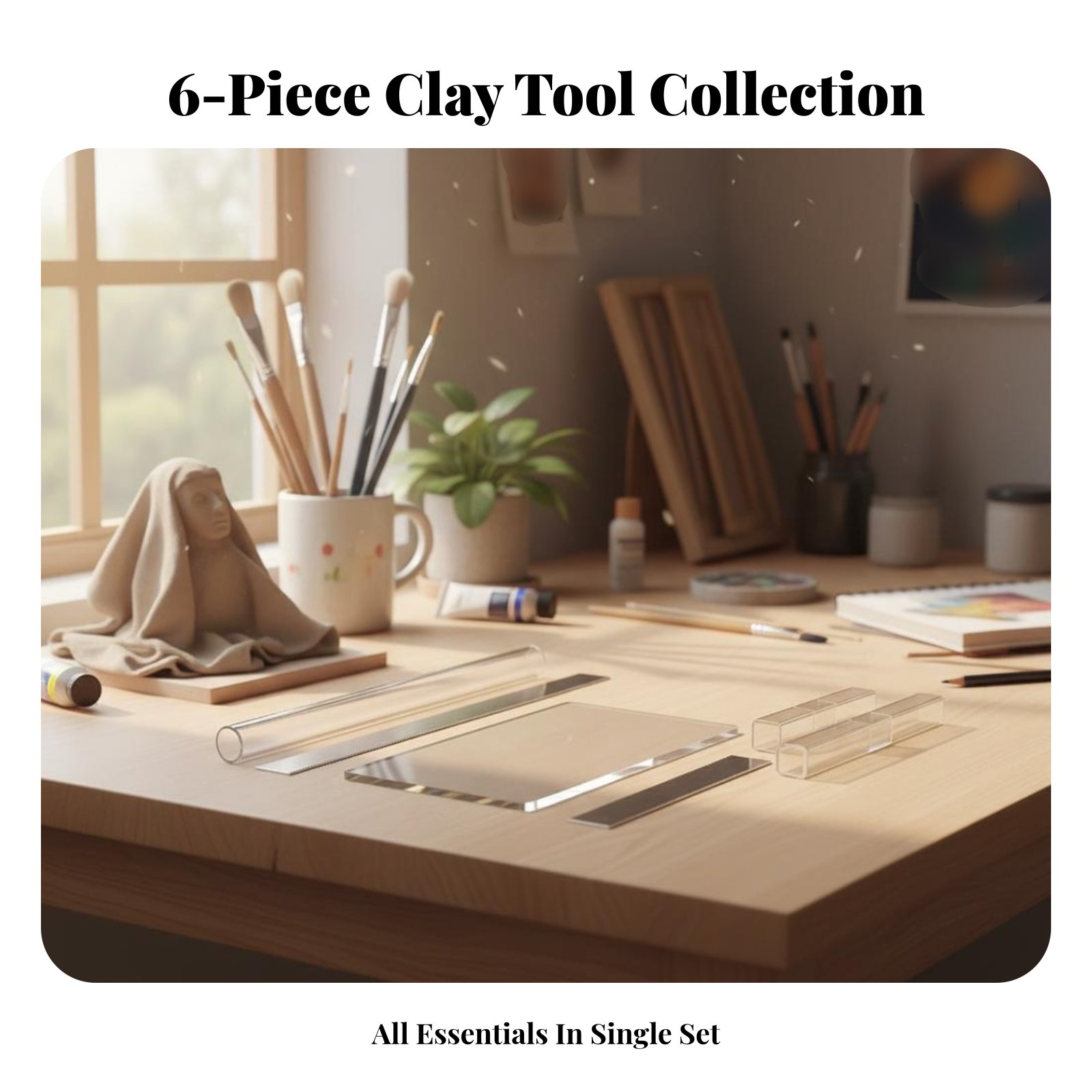 6 Pieces Acrylic Clay Cylinder - Model Kit Tool review and price